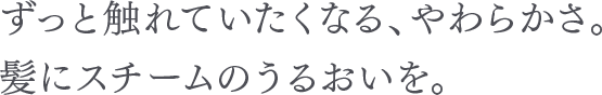 ずっと触れていたくなる、やわらかさ。髪にスチームのうるおいを。