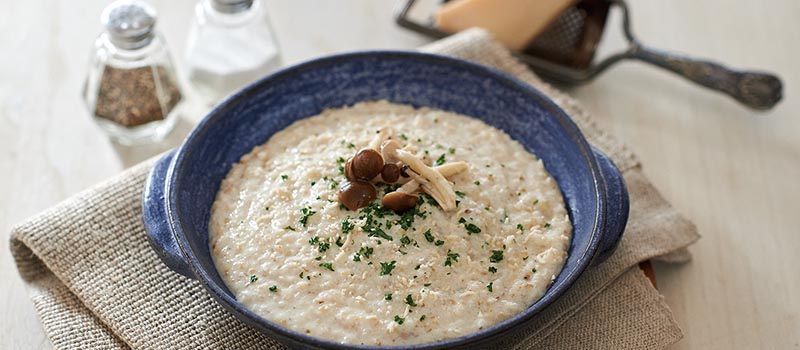 Smooth Risotto of Mushroom and Brown Rice recipe by TESCOM