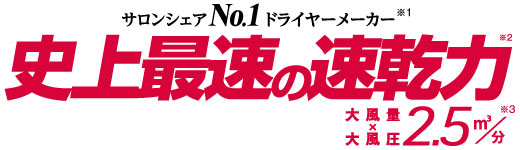 テスコム史上最速の速乾力